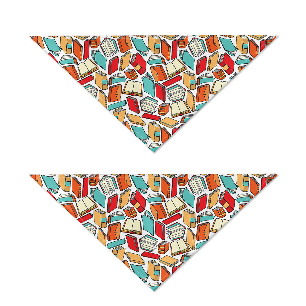 Colorful Books Pattern Print Dog Bandana
