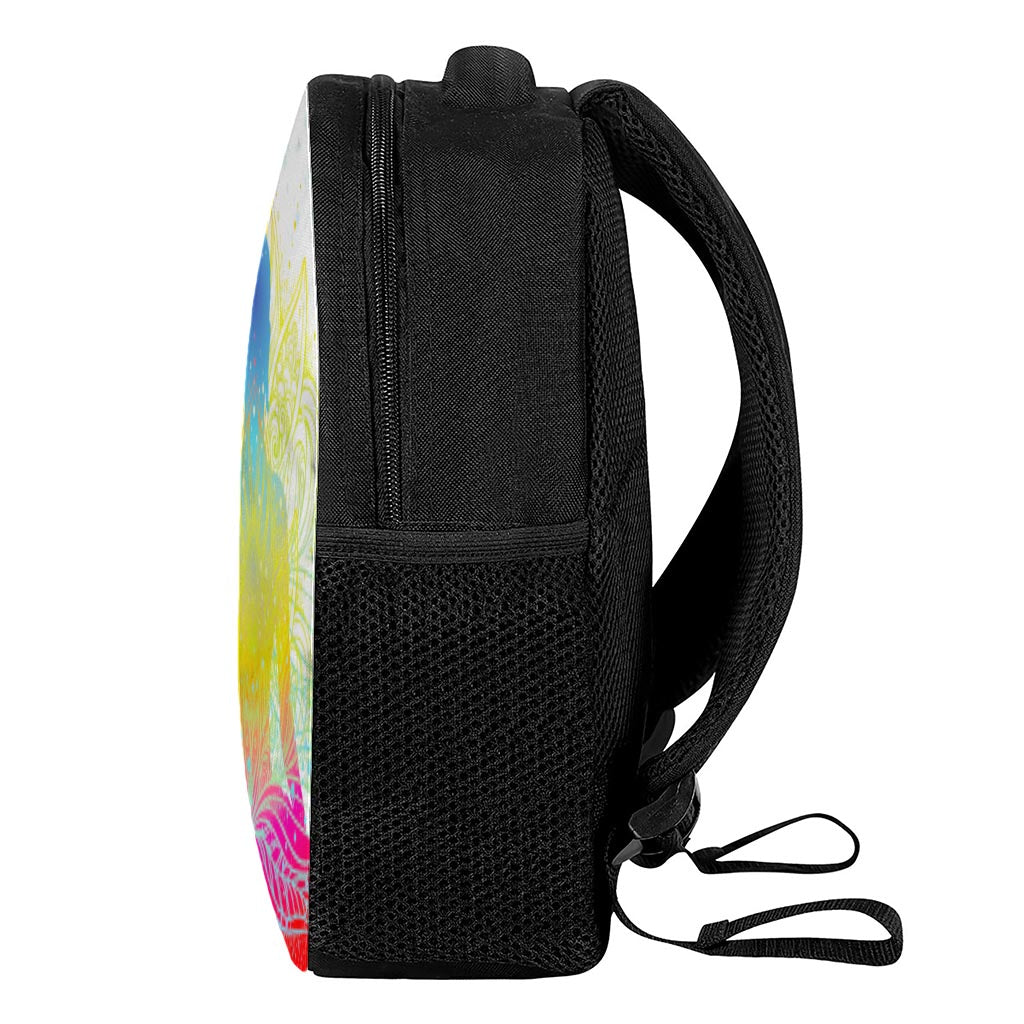 Colorful Buddha Lotus Print Casual Backpack