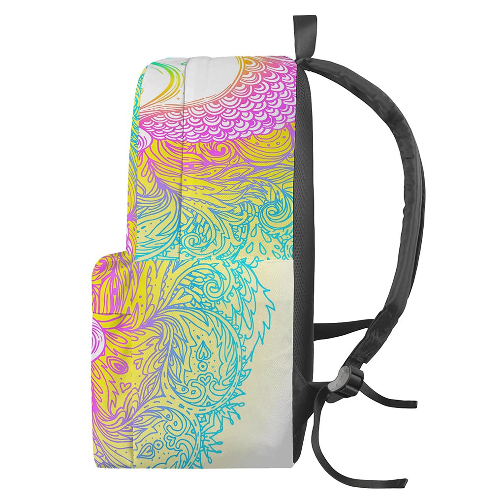 Colorful Buddha Mandala Print Backpack