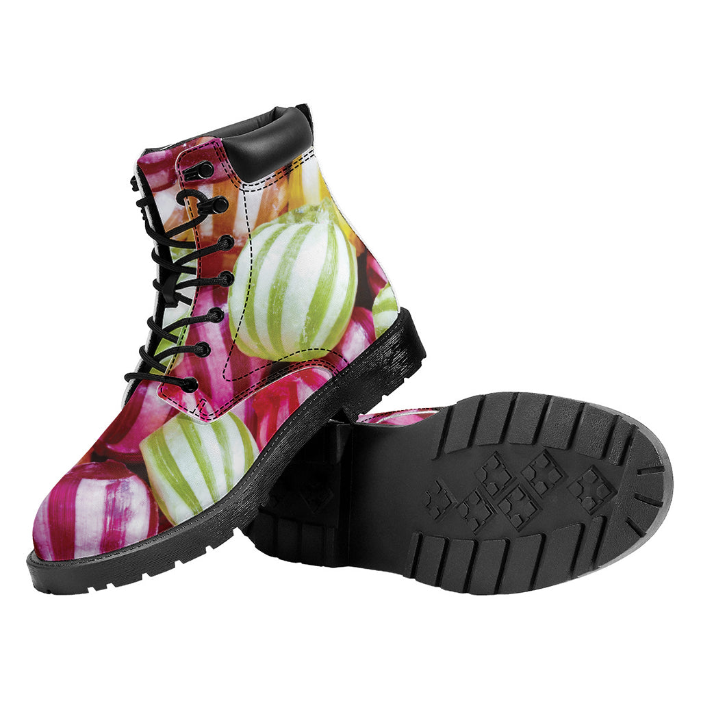 Colorful Candy Ball Print Work Boots