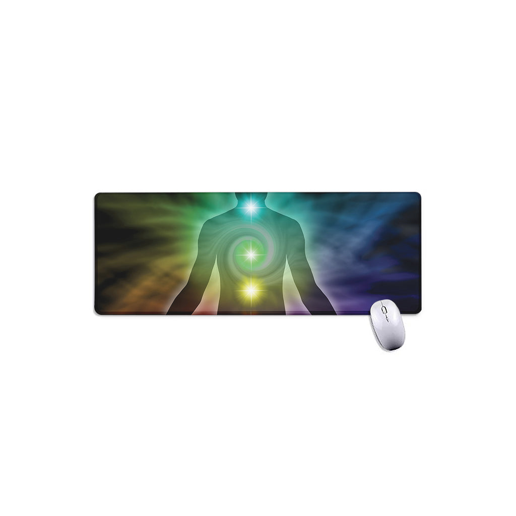 Colorful Chakras Aura Print Extended Mouse Pad