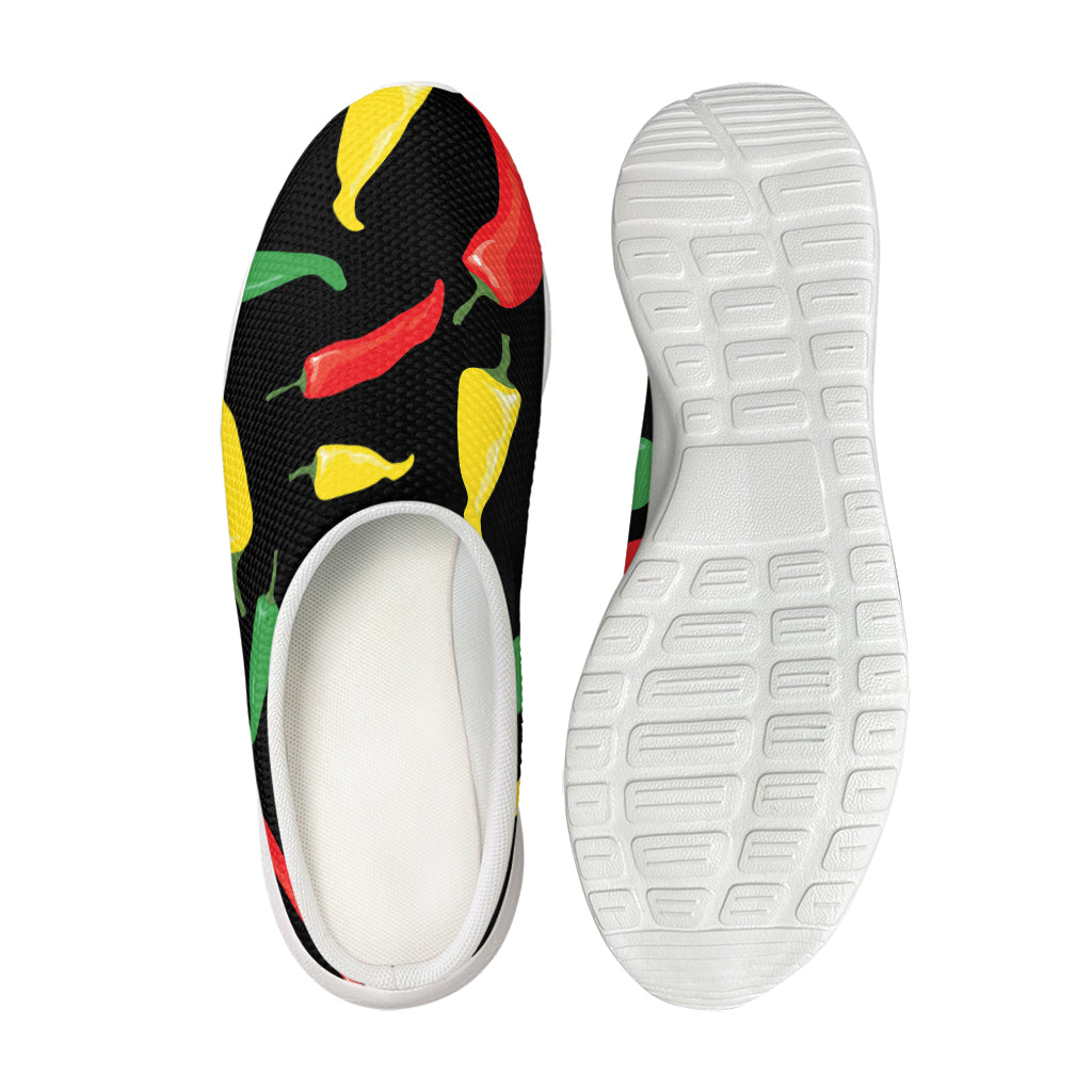 Colorful Chili Peppers Pattern Print Mesh Casual Shoes