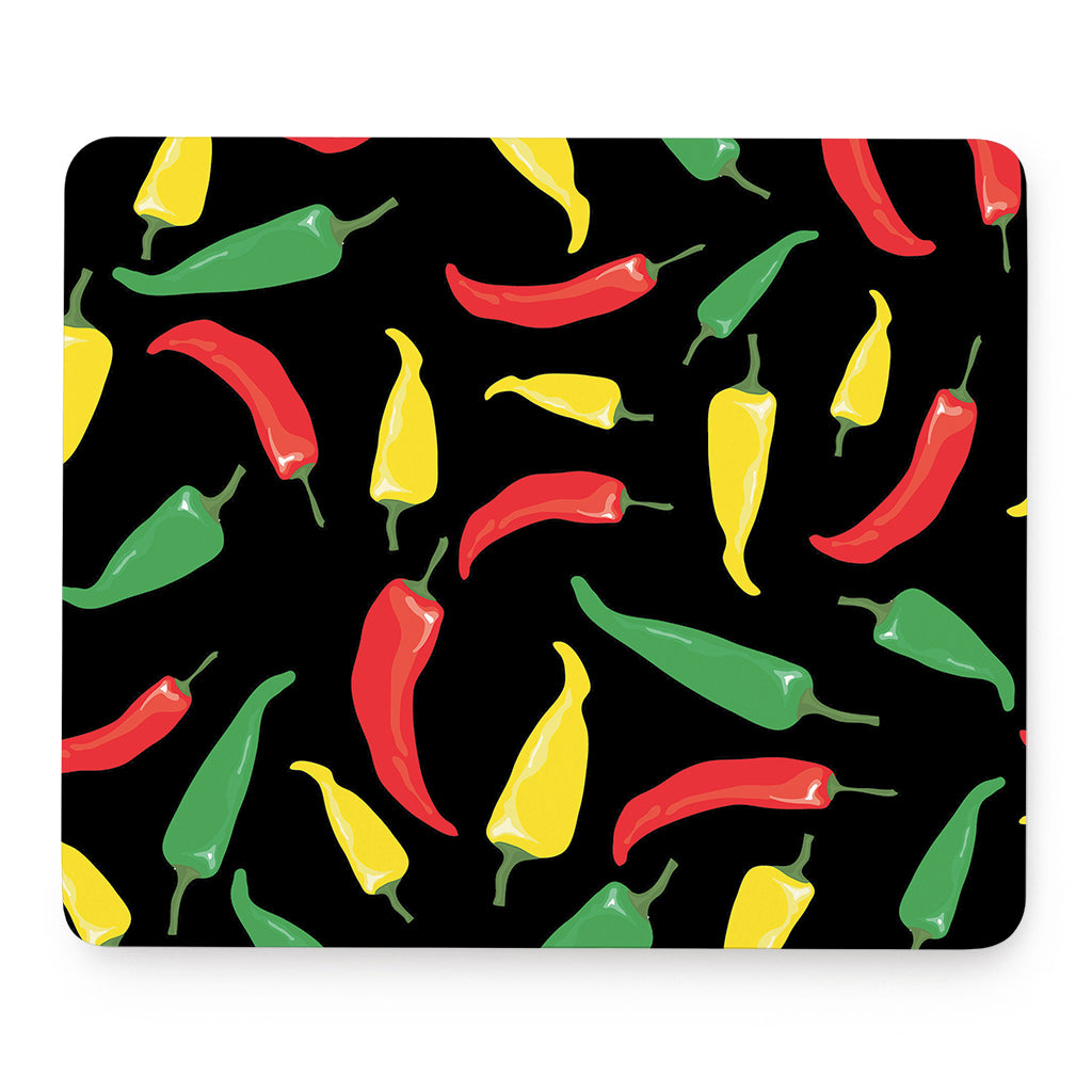 Colorful Chili Peppers Pattern Print Mouse Pad