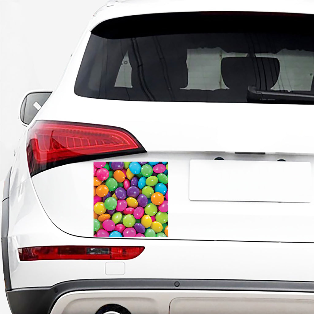 Colorful Chocolate Candy Print Car Sticker