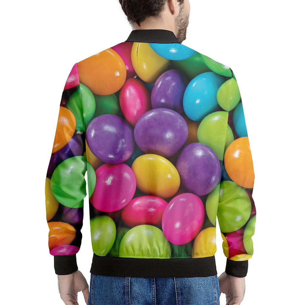 Colorful Chocolate Candy Print Men's Bomber Jacket
