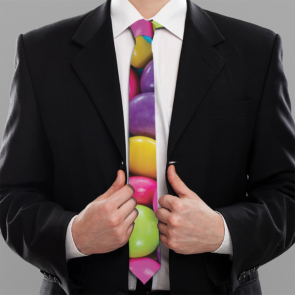 Colorful Chocolate Candy Print Necktie