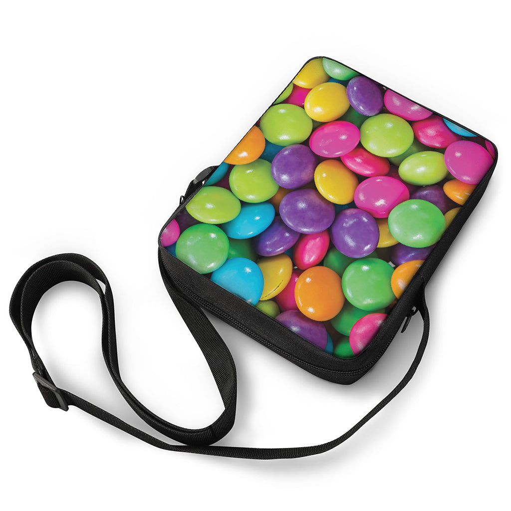 Colorful Chocolate Candy Print Rectangular Crossbody Bag