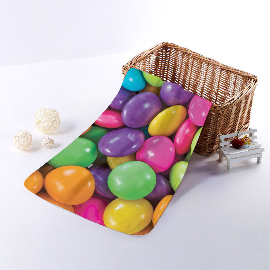 Colorful Chocolate Candy Print Towel