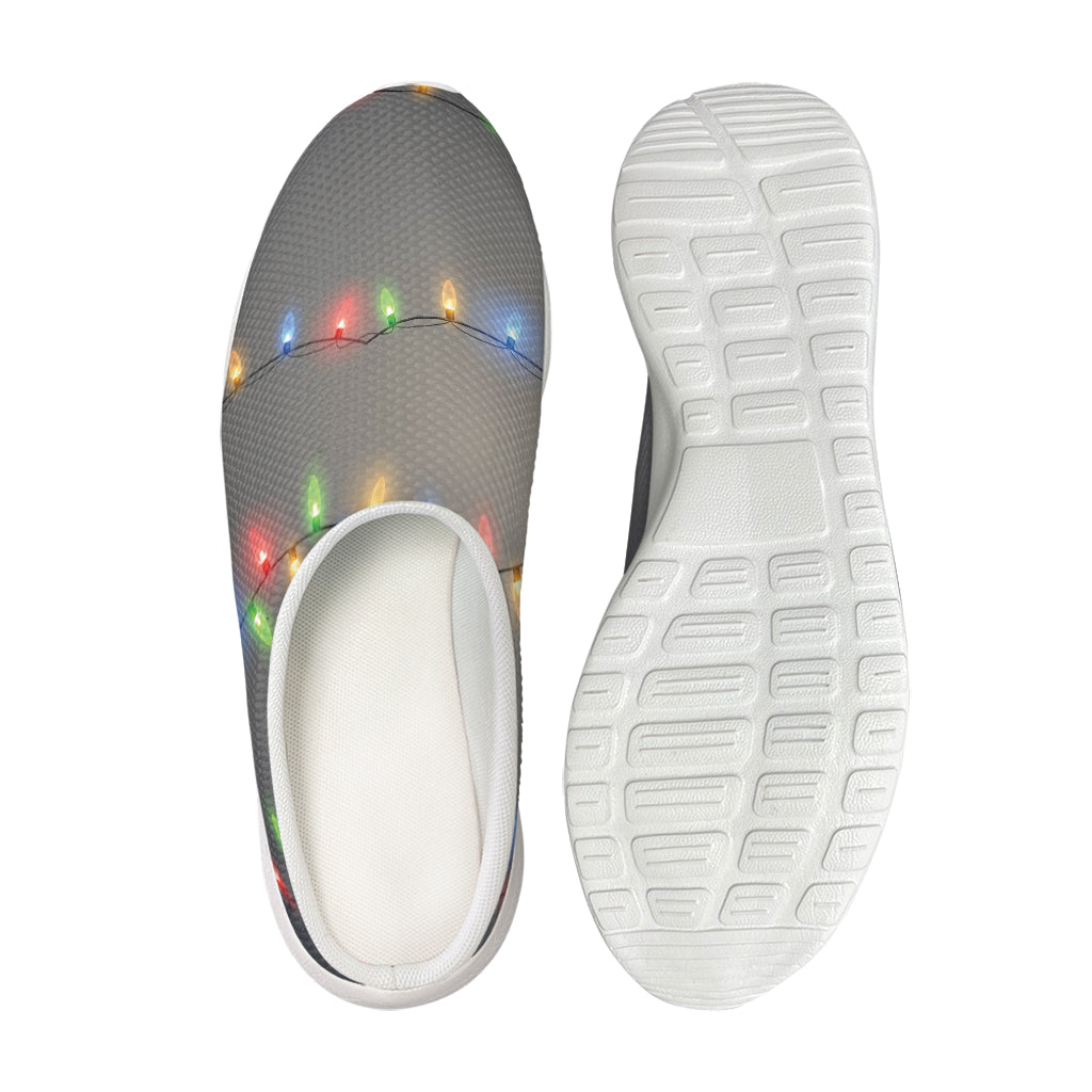 Colorful Christmas String Lights Print Mesh Casual Shoes