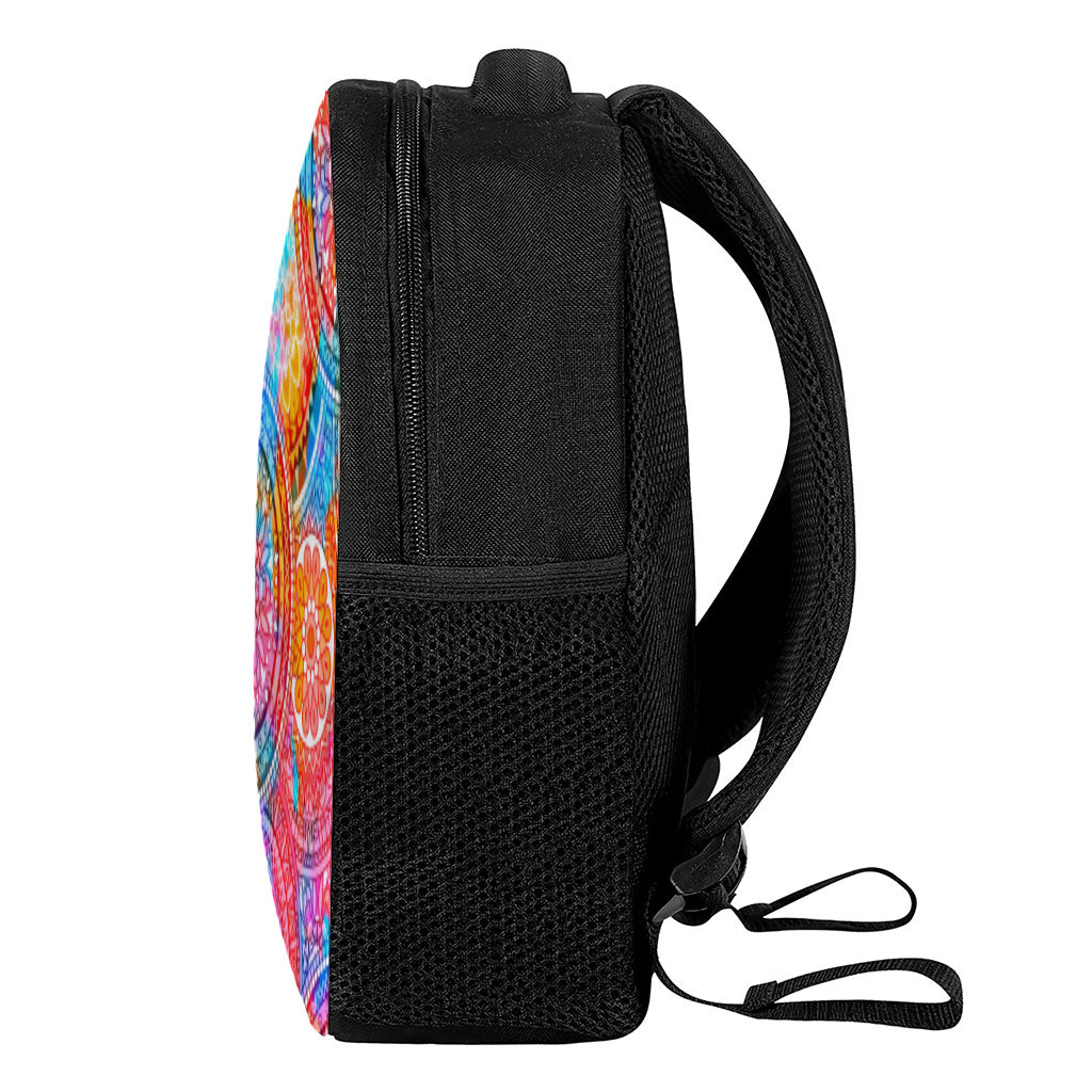Colorful Circle Mandala Print Casual Backpack