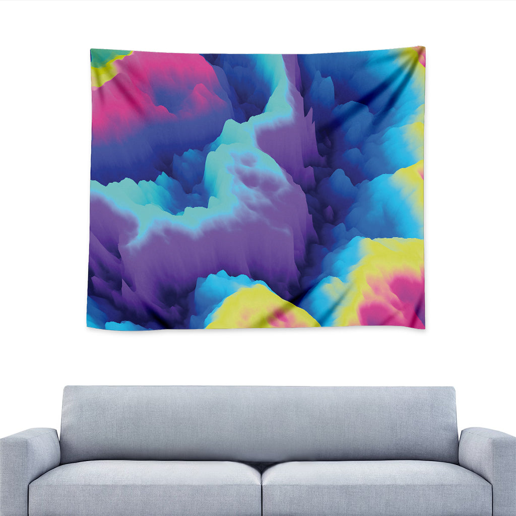 Colorful Cloud Print Tapestry