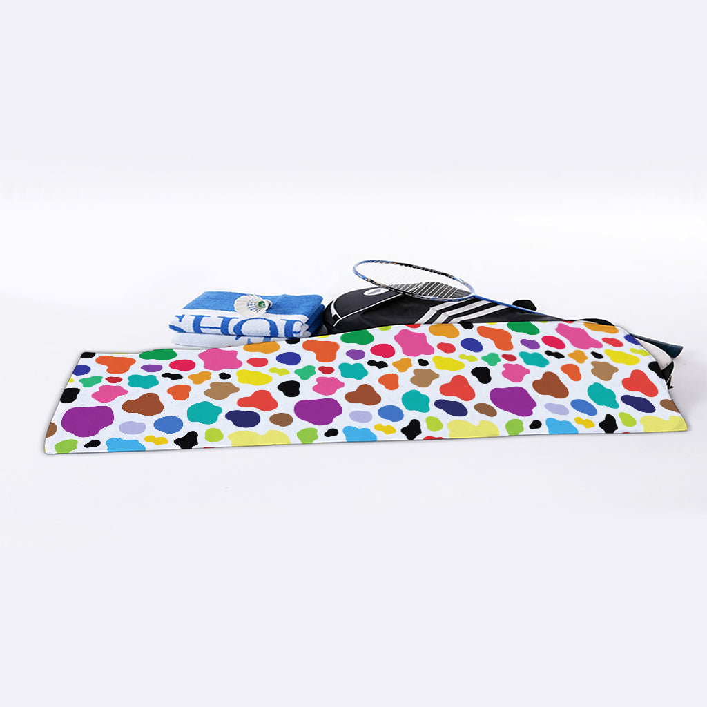 Colorful Cow Pattern Print Sports Towel