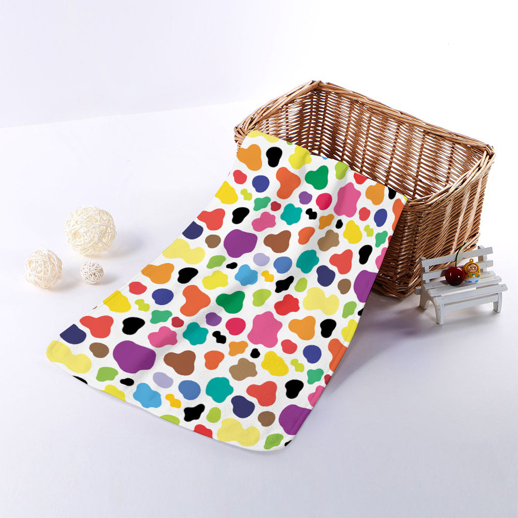 Colorful Cow Pattern Print Towel