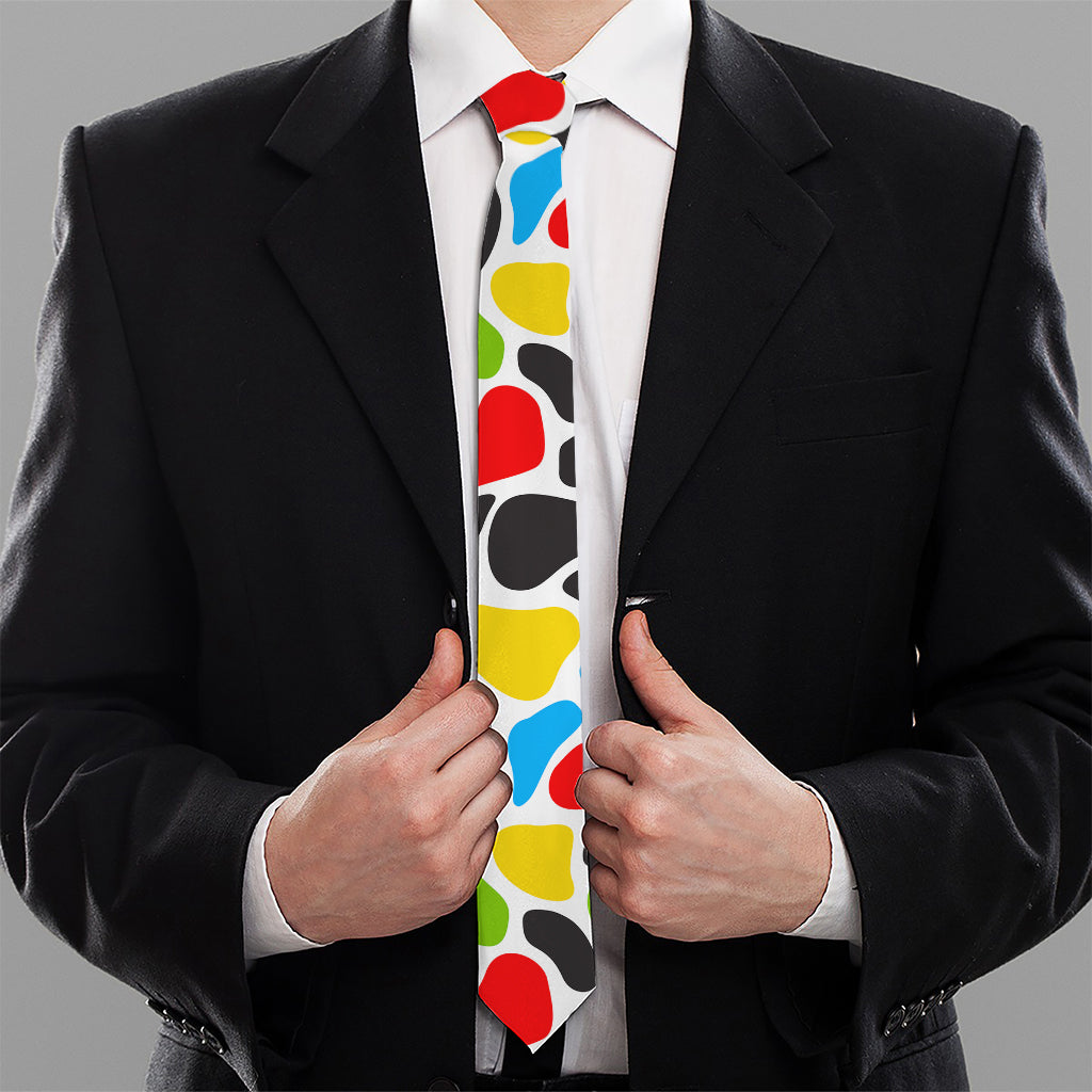Colorful Cow Print Necktie