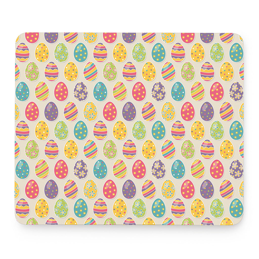 Colorful Cute Easter Eggs Pattern Print Mouse Pad