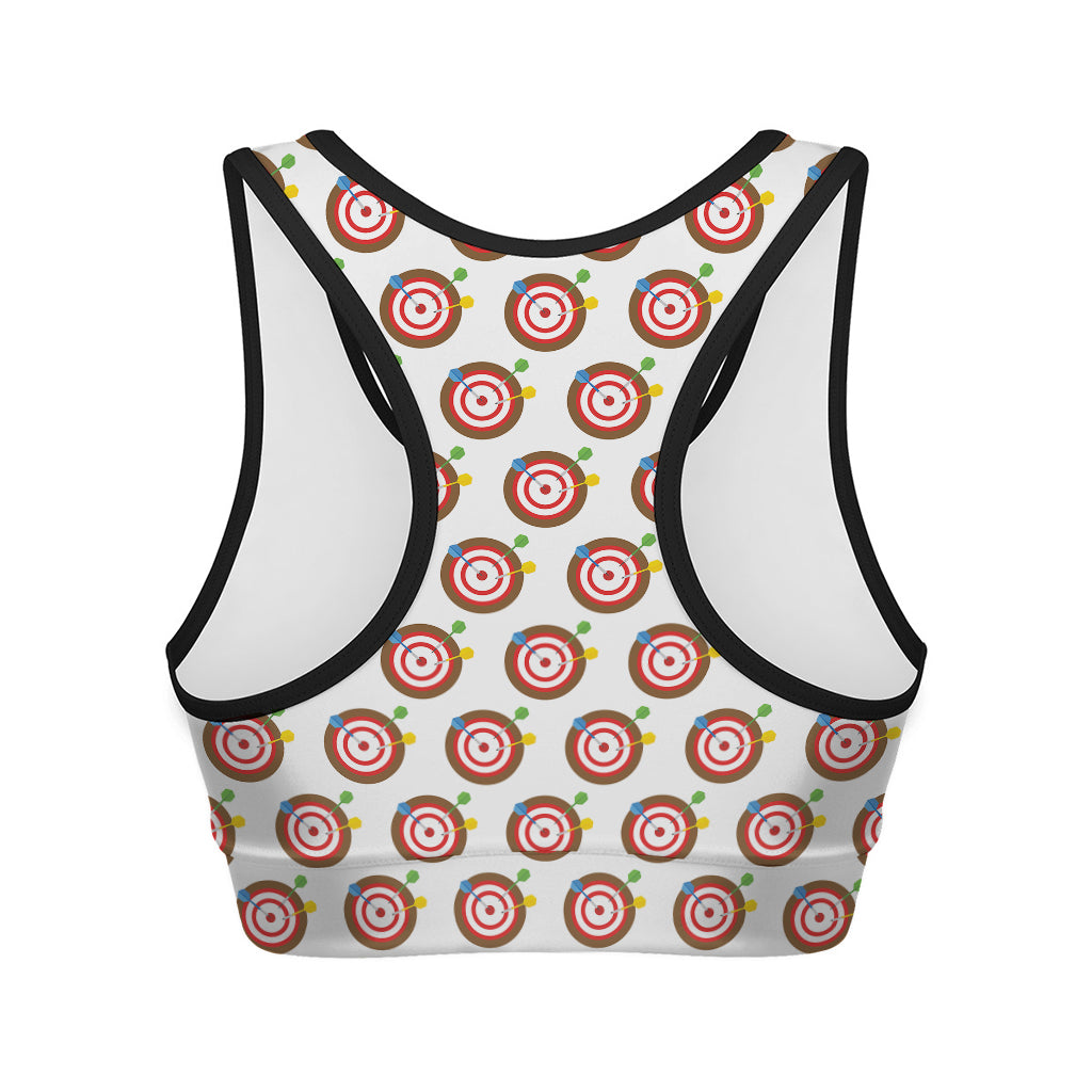 Colorful Darts And Dartboard Print Women's Sports Bra