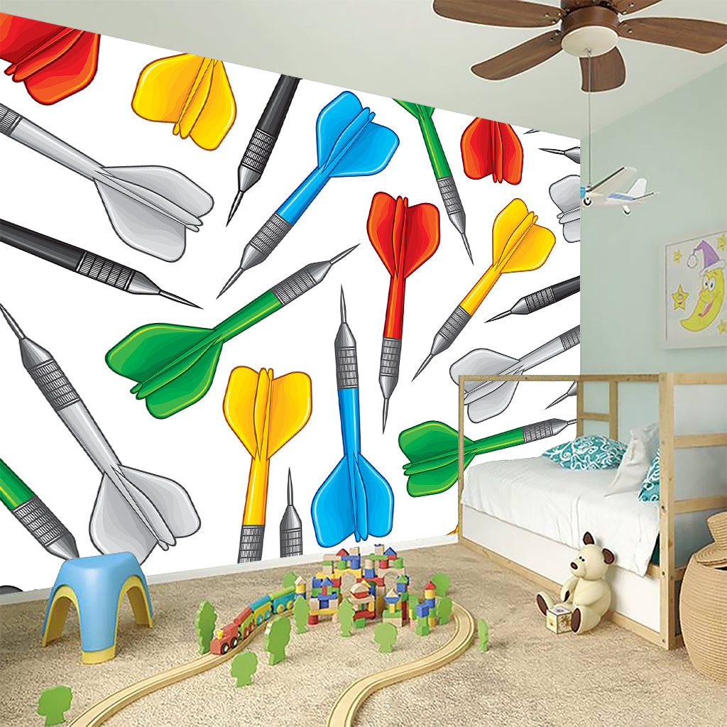 Colorful Darts Pattern Print Wall Sticker