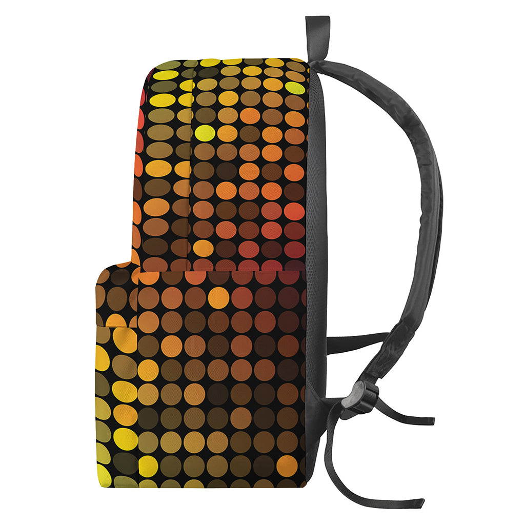 Colorful Disco Lights Pattern Print Backpack