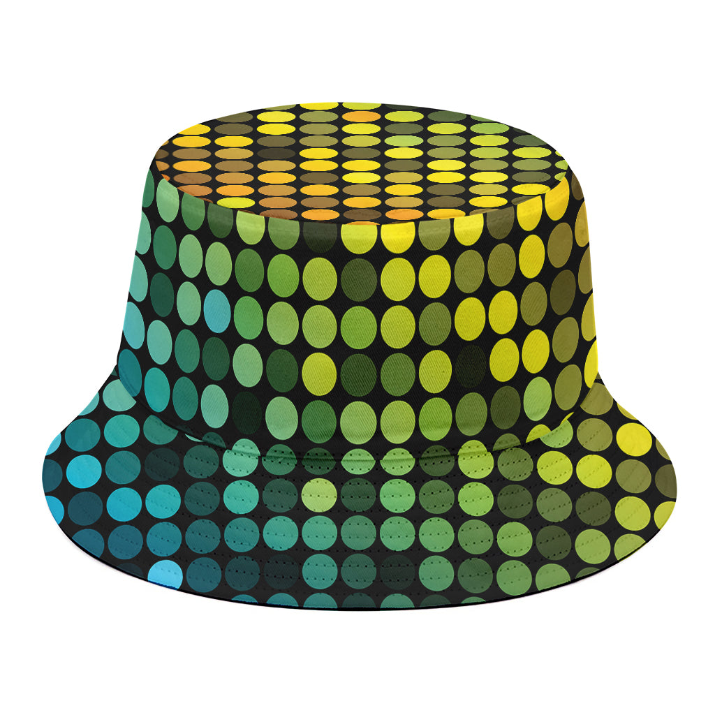 Colorful Disco Lights Pattern Print Bucket Hat