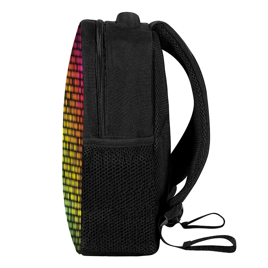 Colorful Disco Lights Pattern Print Casual Backpack