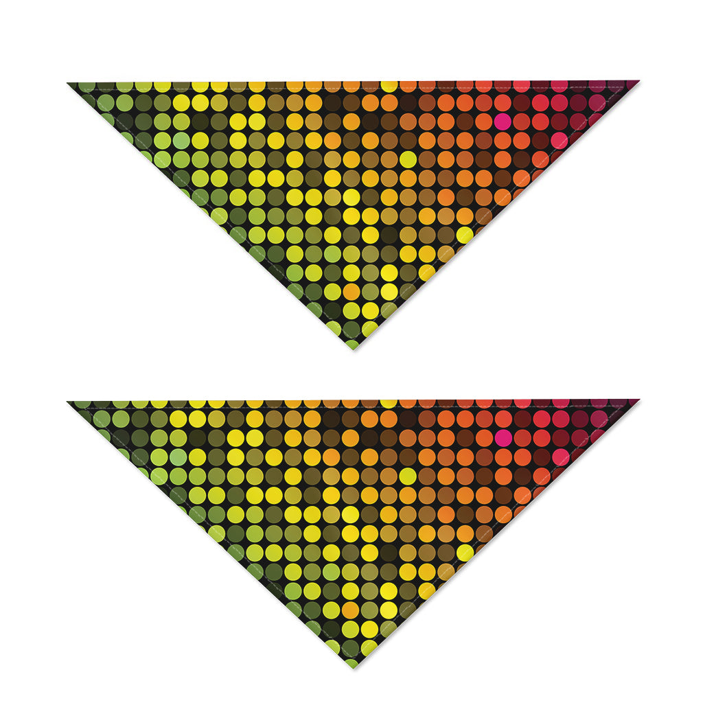Colorful Disco Lights Pattern Print Dog Bandana