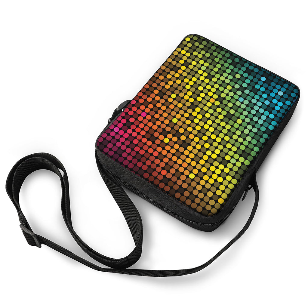Colorful Disco Lights Pattern Print Rectangular Crossbody Bag