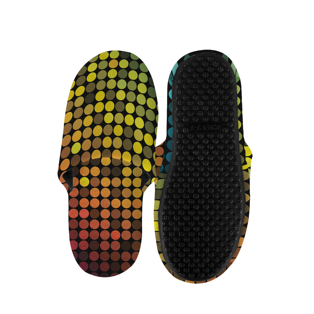 Colorful Disco Lights Pattern Print Slippers