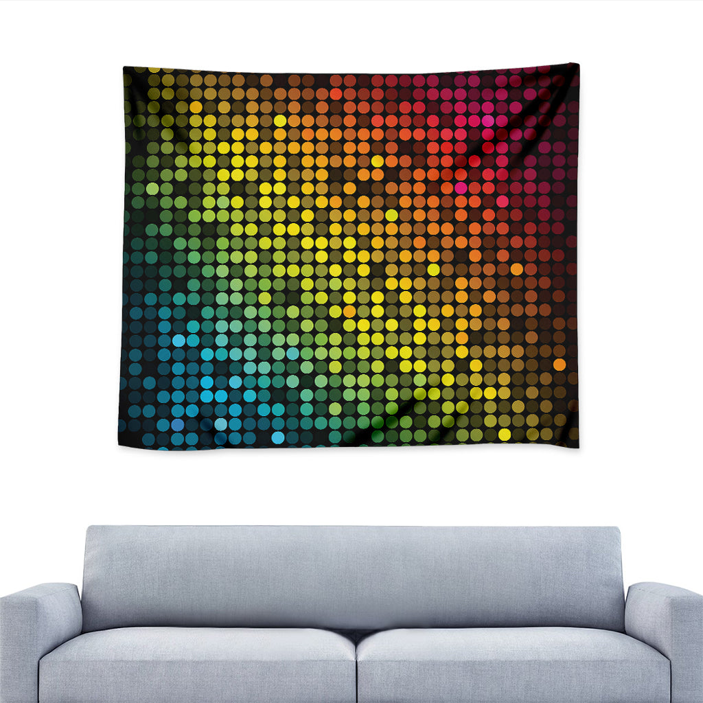 Colorful Disco Lights Pattern Print Tapestry