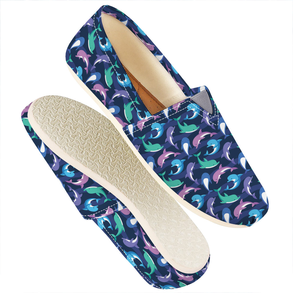 Colorful Dolphin Pattern Print Casual Shoes
