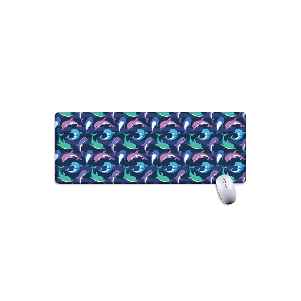 Colorful Dolphin Pattern Print Extended Mouse Pad
