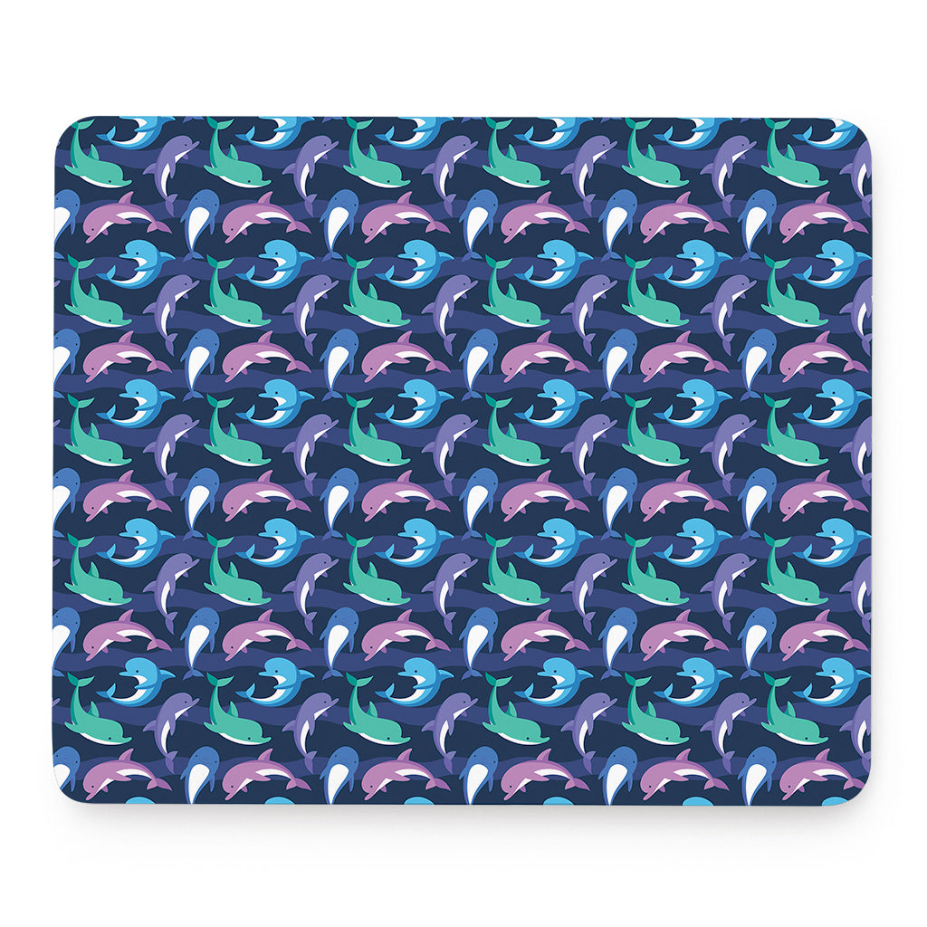 Colorful Dolphin Pattern Print Mouse Pad