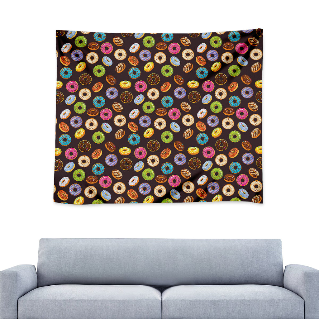 Colorful Donut Pattern Print Tapestry