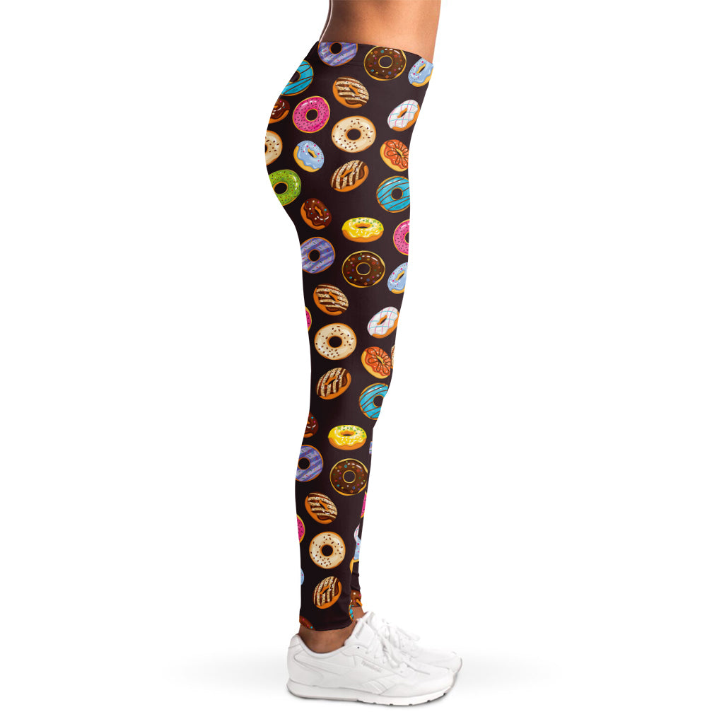 Colorful Donut Pattern Print Women's Leggings
