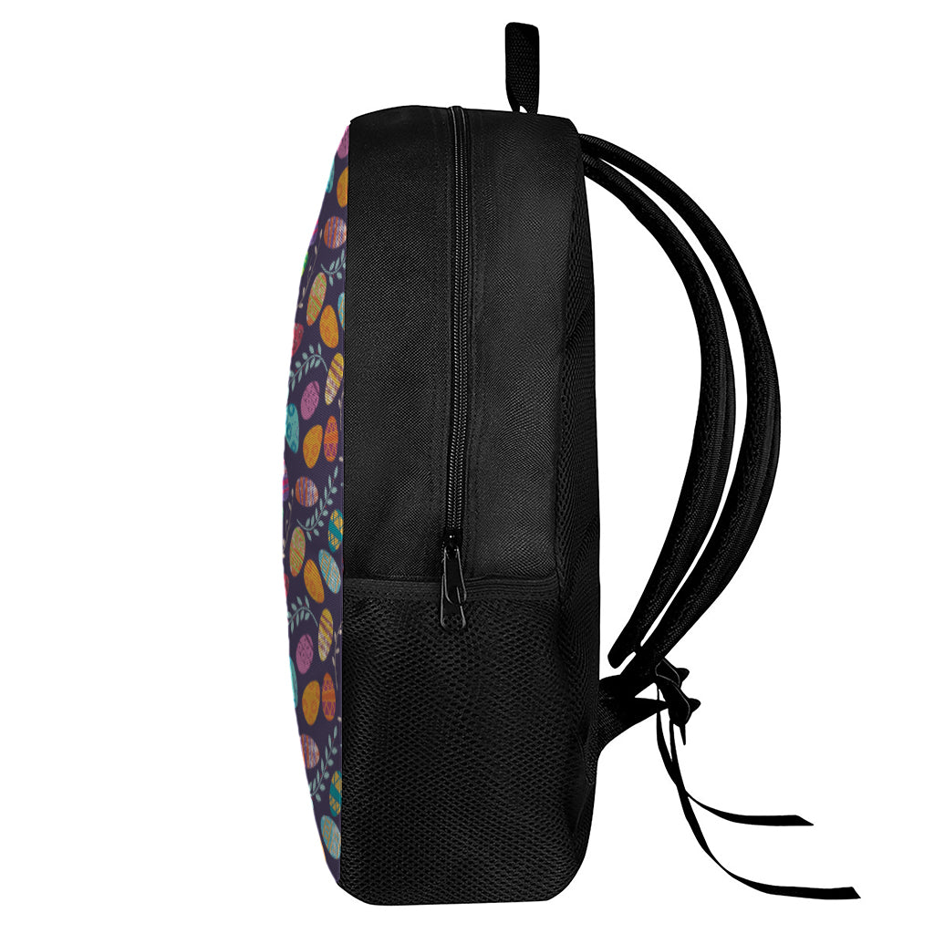 Colorful Easter Eggs Pattern Print 17 Inch Backpack