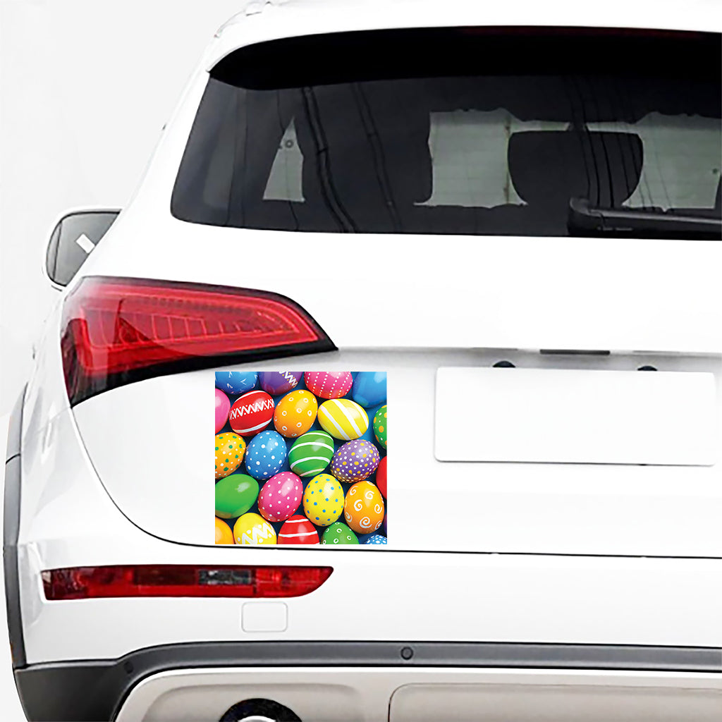 Colorful Easter Eggs Print Car Sticker