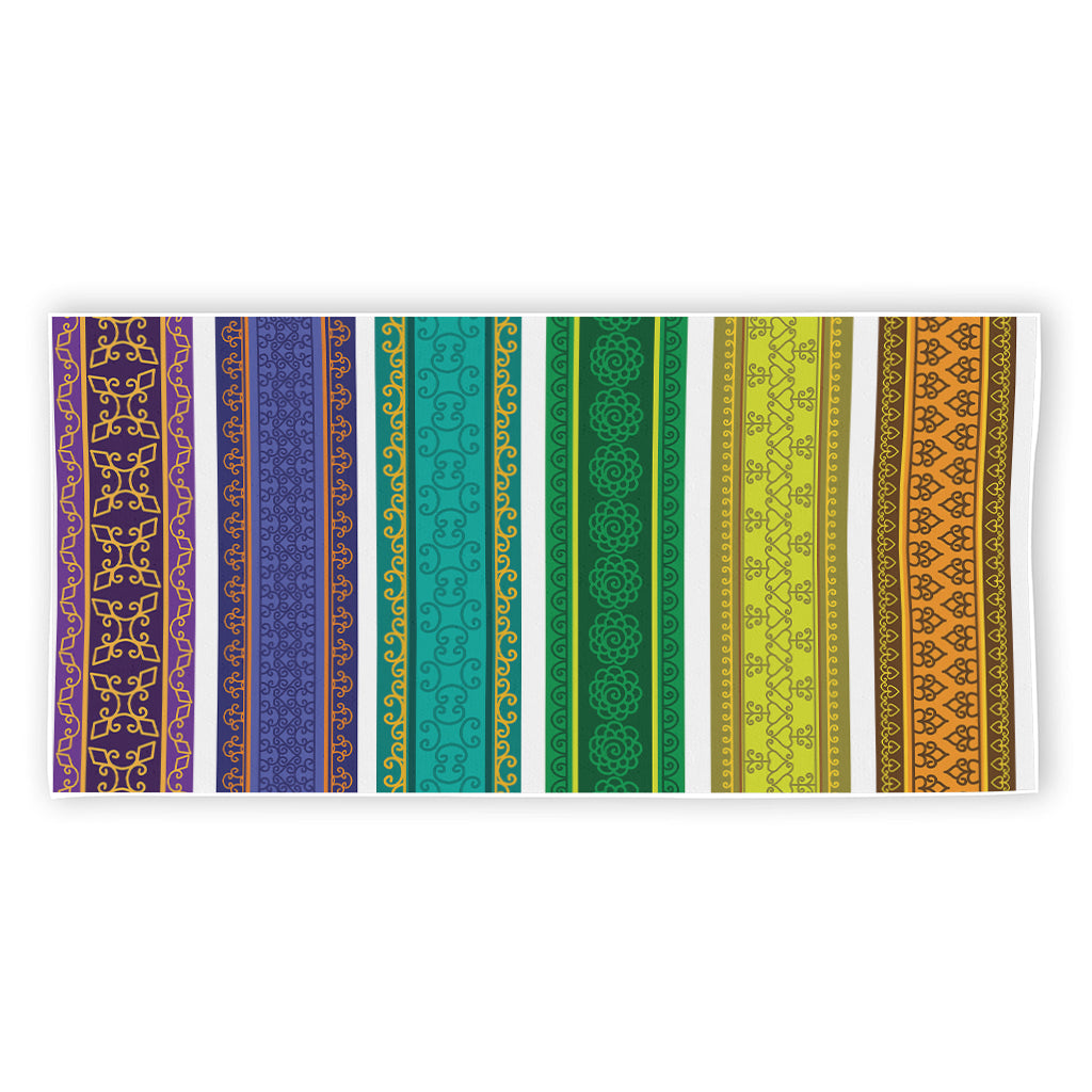 Colorful Ethnic Pattern Print Beach Towel