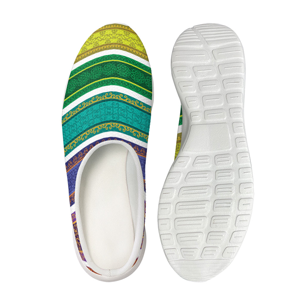 Colorful Ethnic Pattern Print Mesh Casual Shoes