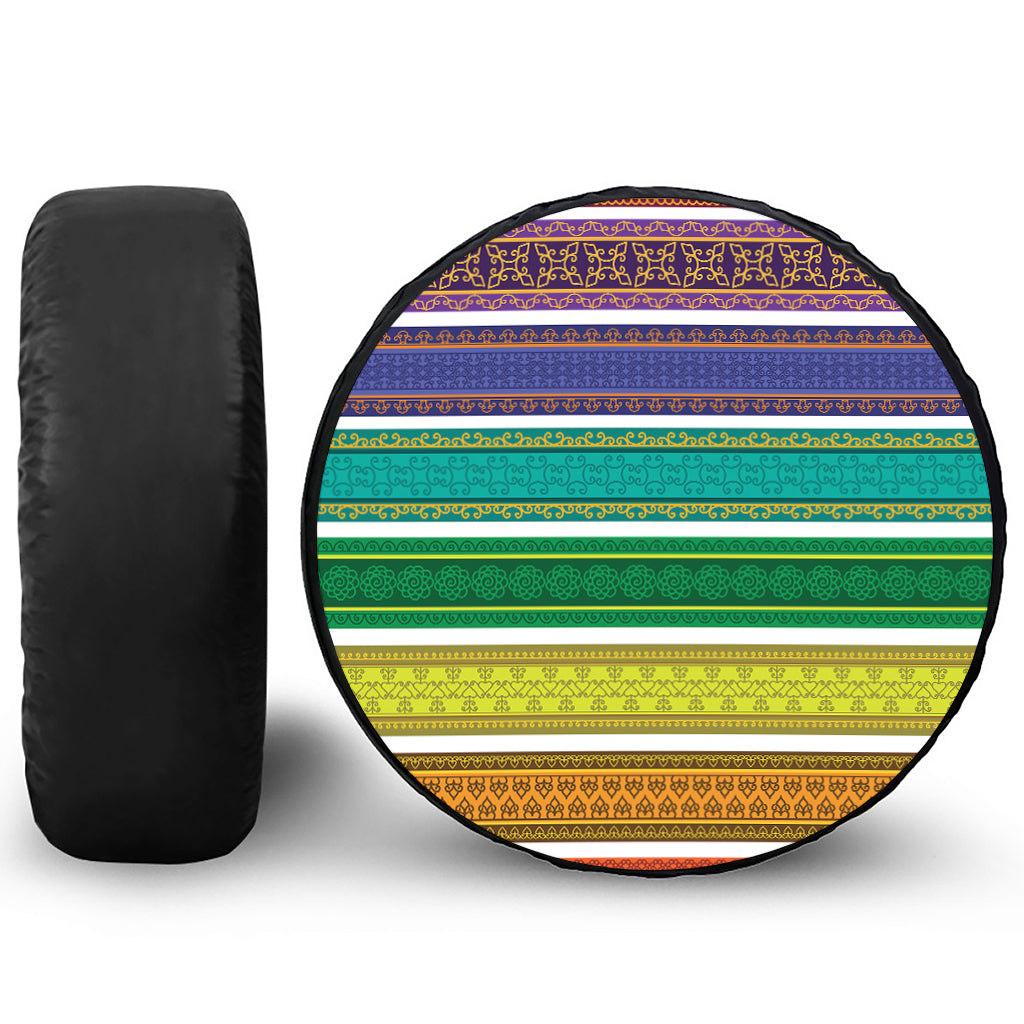 Colorful Ethnic Pattern Print Tire Cover