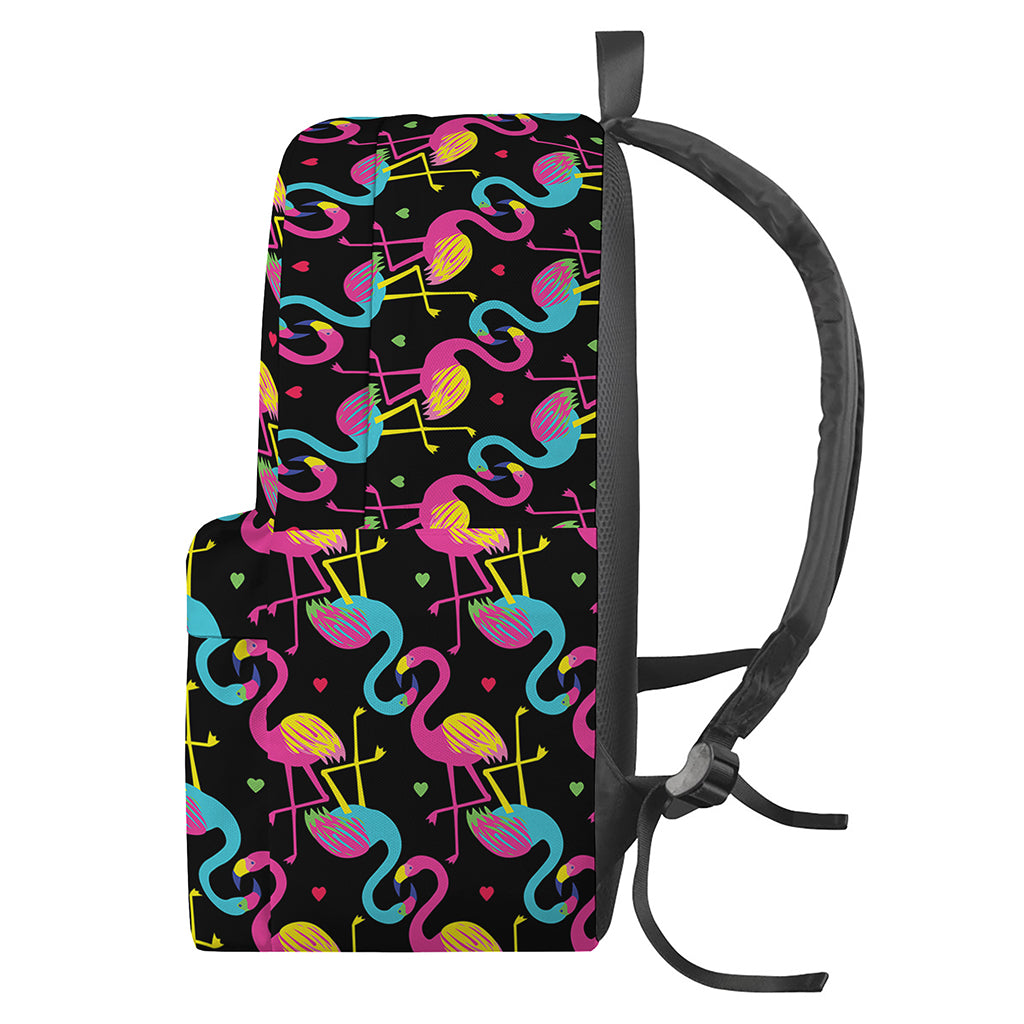 Colorful Flamingo Pattern Print Backpack