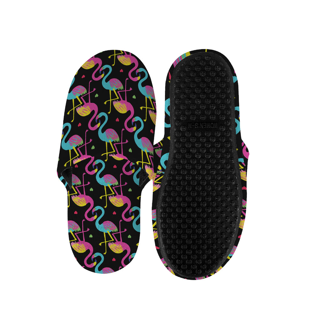 Colorful Flamingo Pattern Print Slippers