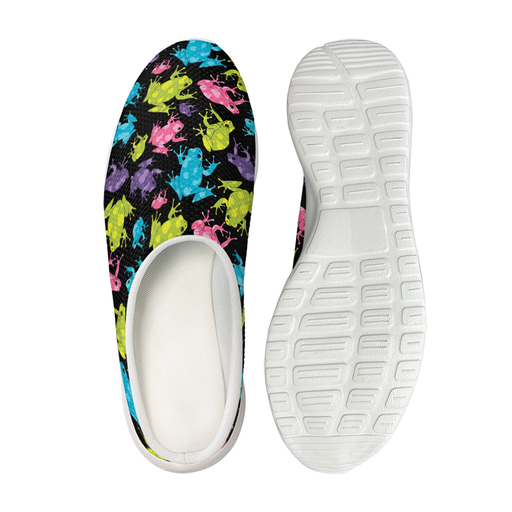 Colorful Frog Pattern Print Mesh Casual Shoes