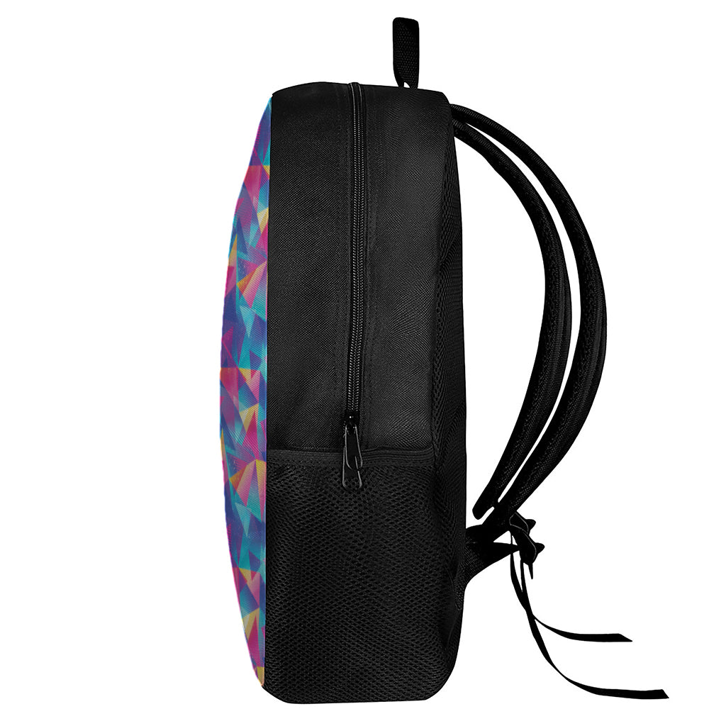Colorful Geometric Mosaic Print 17 Inch Backpack