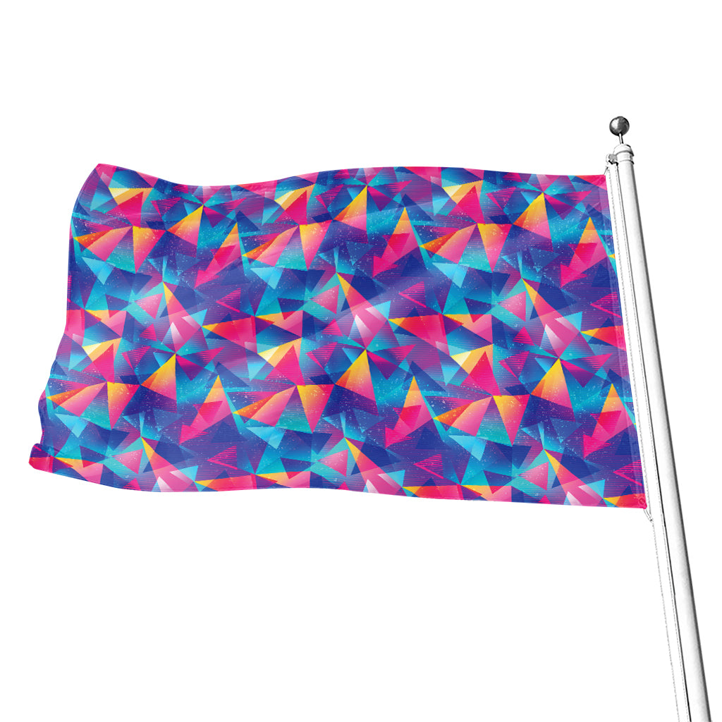 Colorful Geometric Mosaic Print Flag