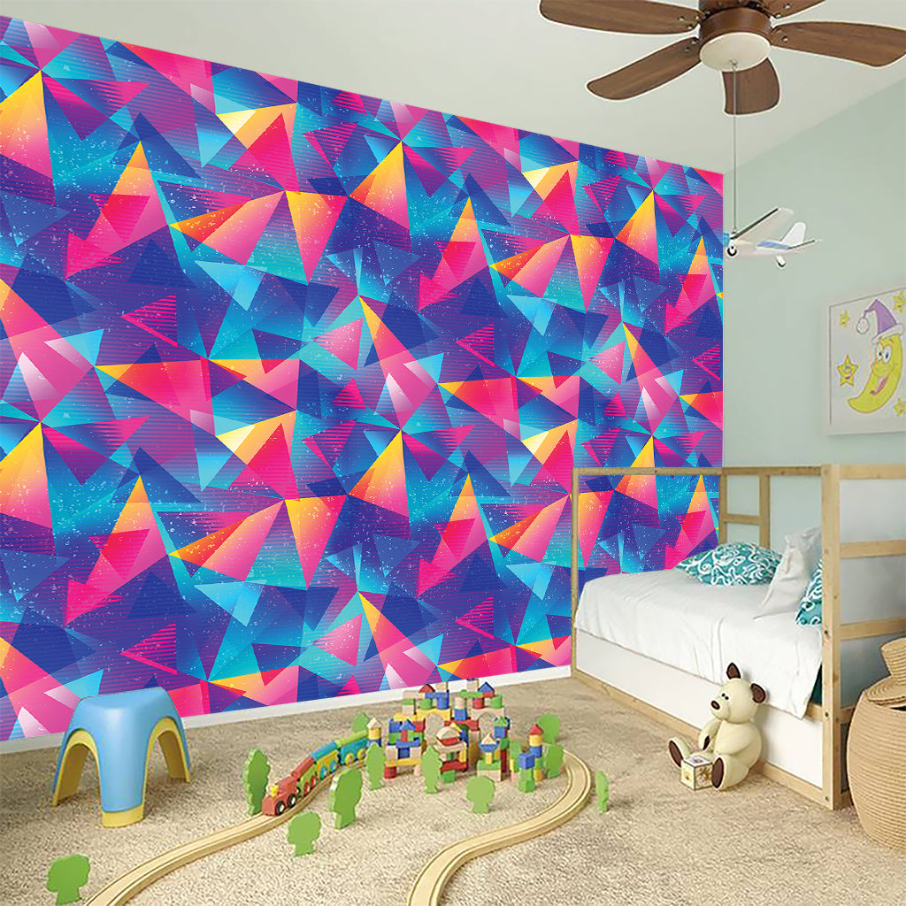 Colorful Geometric Mosaic Print Wall Sticker