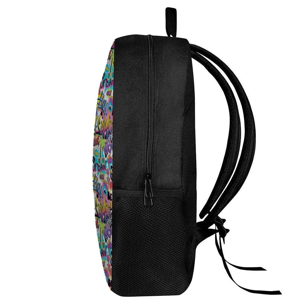 Colorful Graffiti Pattern Print 17 Inch Backpack