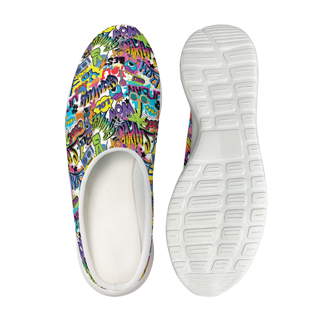 Colorful Graffiti Pattern Print Mesh Casual Shoes