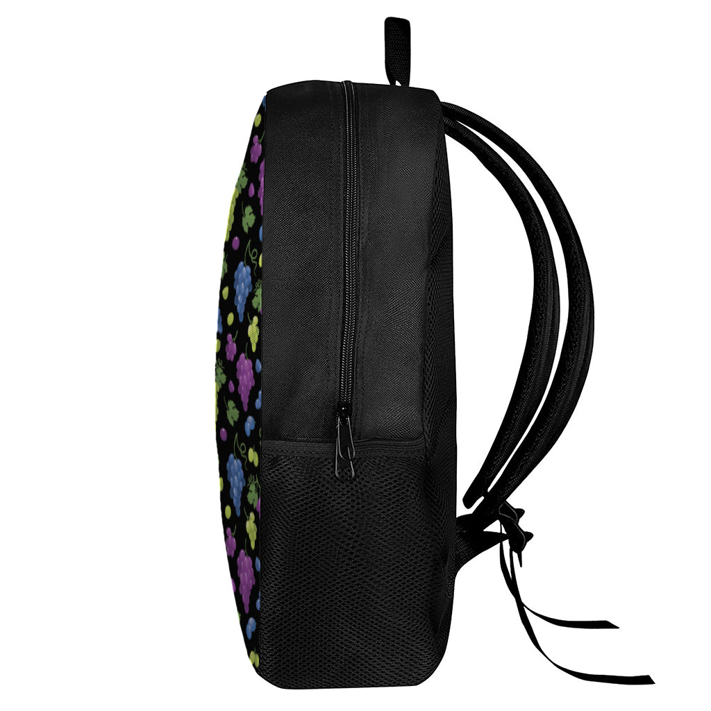 Colorful Grapes Pattern Print 17 Inch Backpack