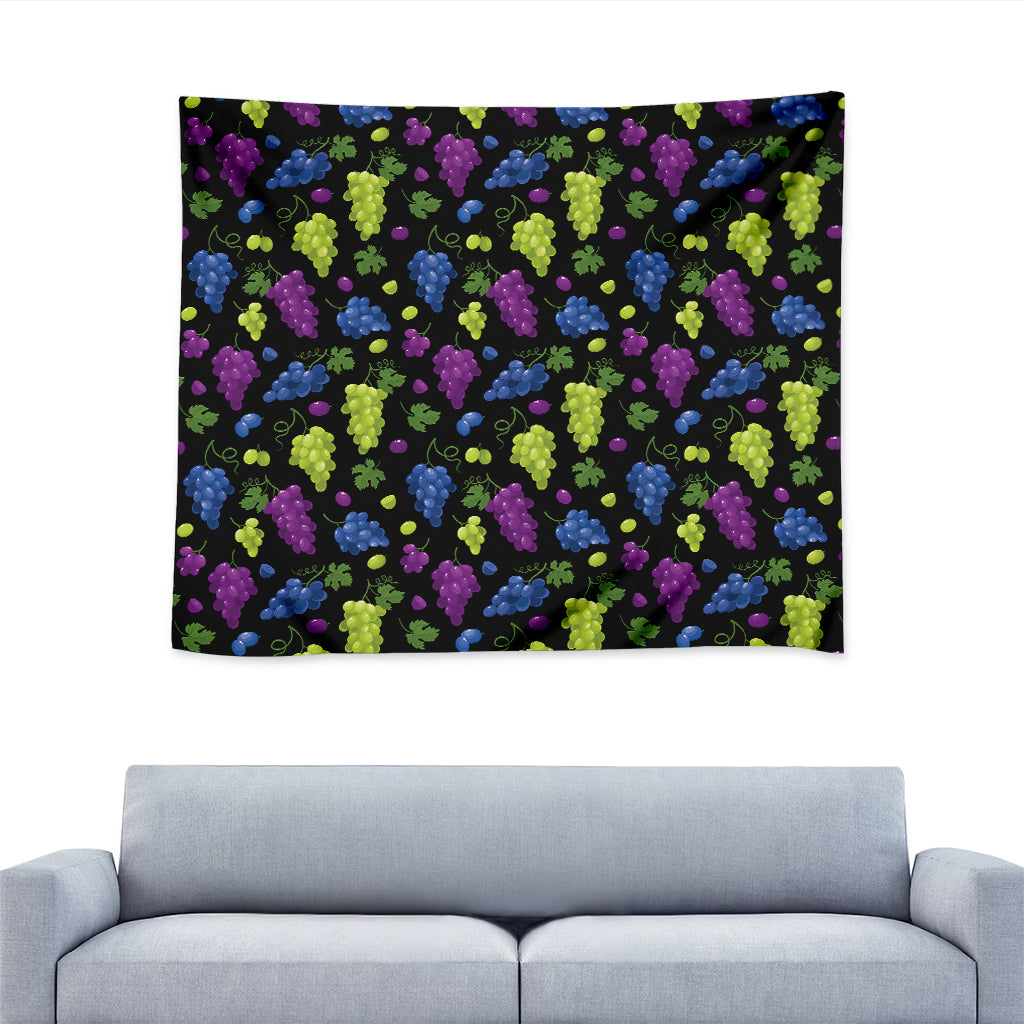 Colorful Grapes Pattern Print Tapestry