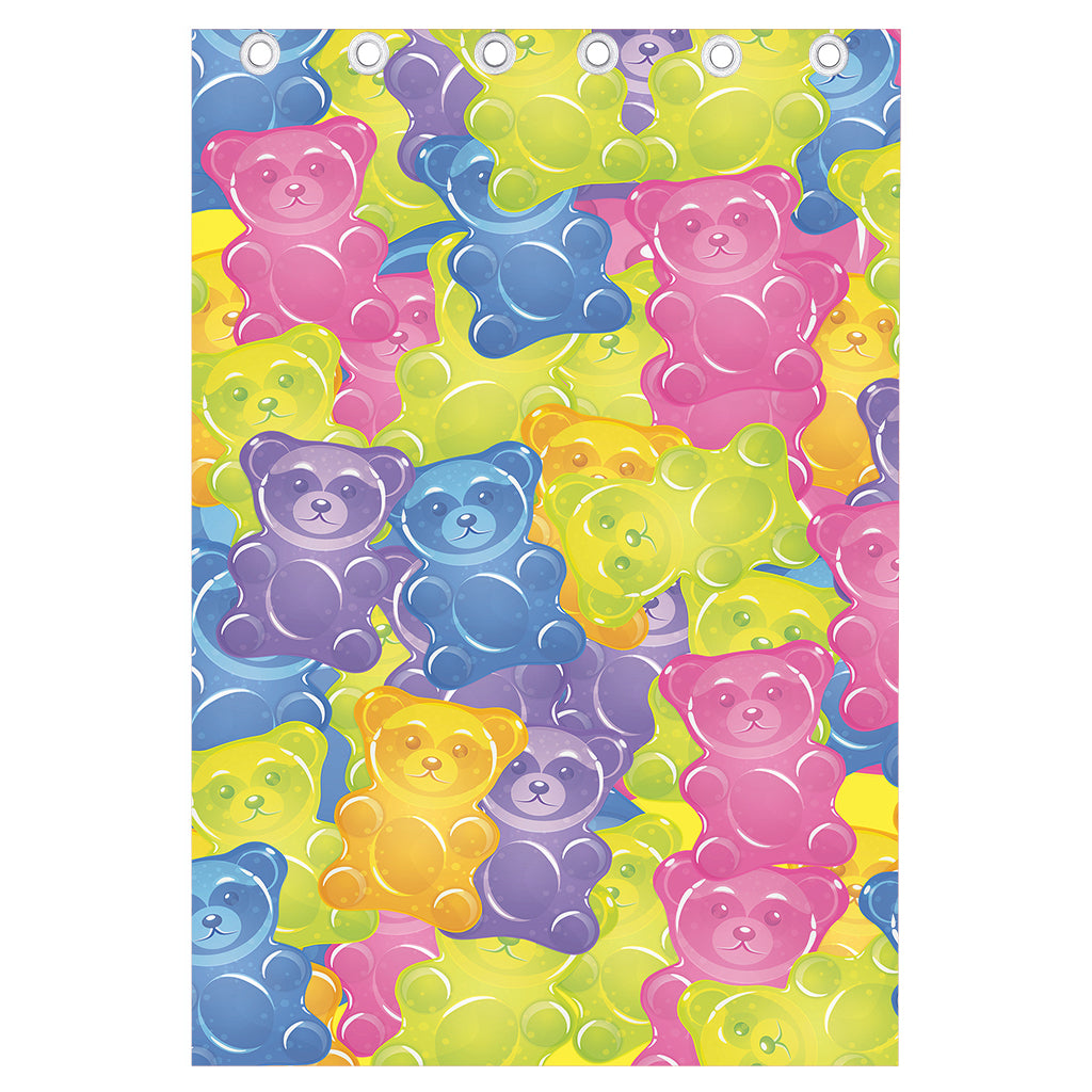 Colorful Gummy Bear Print Curtain