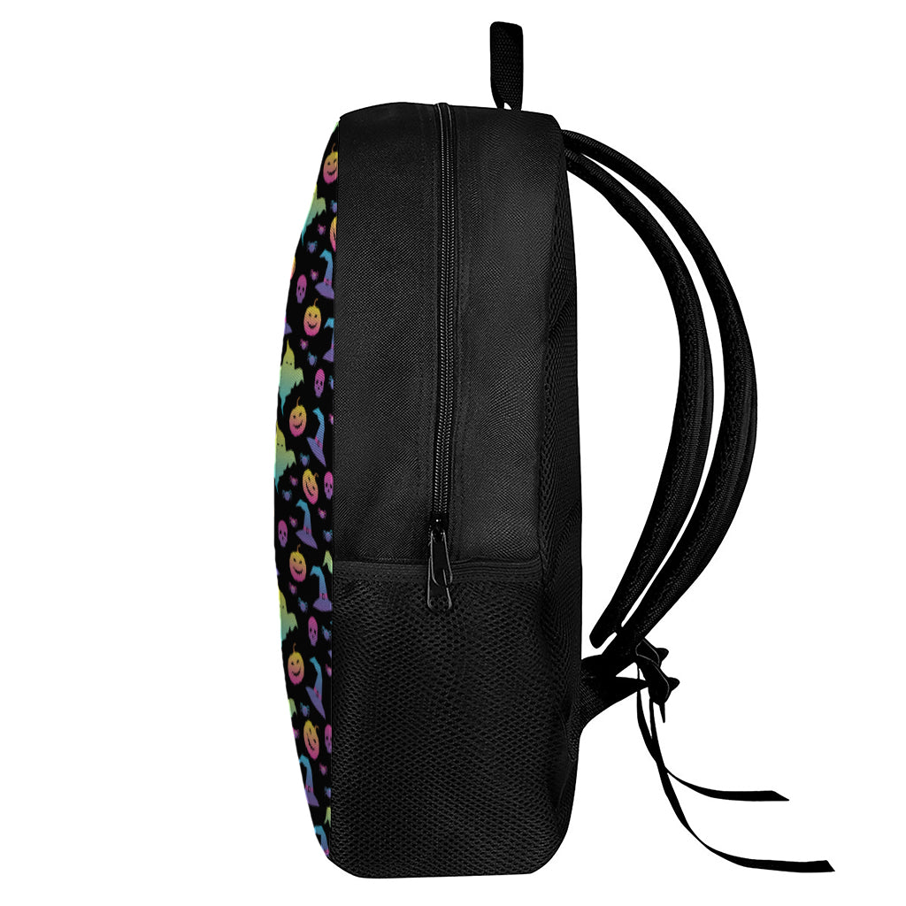 Colorful Halloween Party Pattern Print 17 Inch Backpack